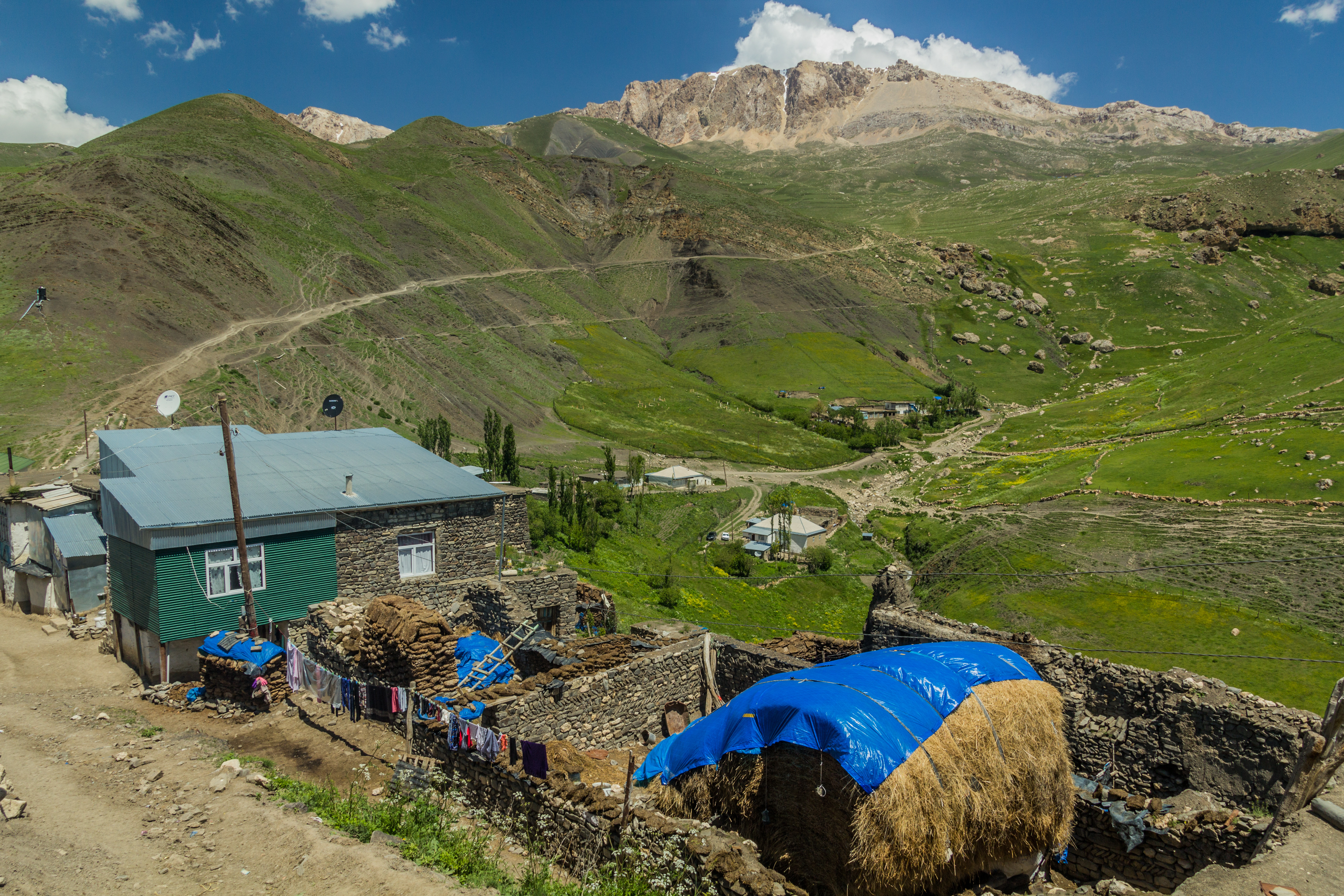 Horská dedina Khinalig Azerbajdzan 