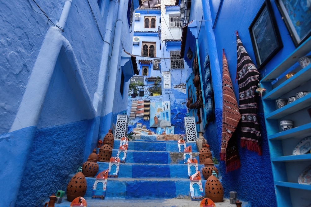 MAROKO_CHEFCHAOUEN_modre mesto v maroku
